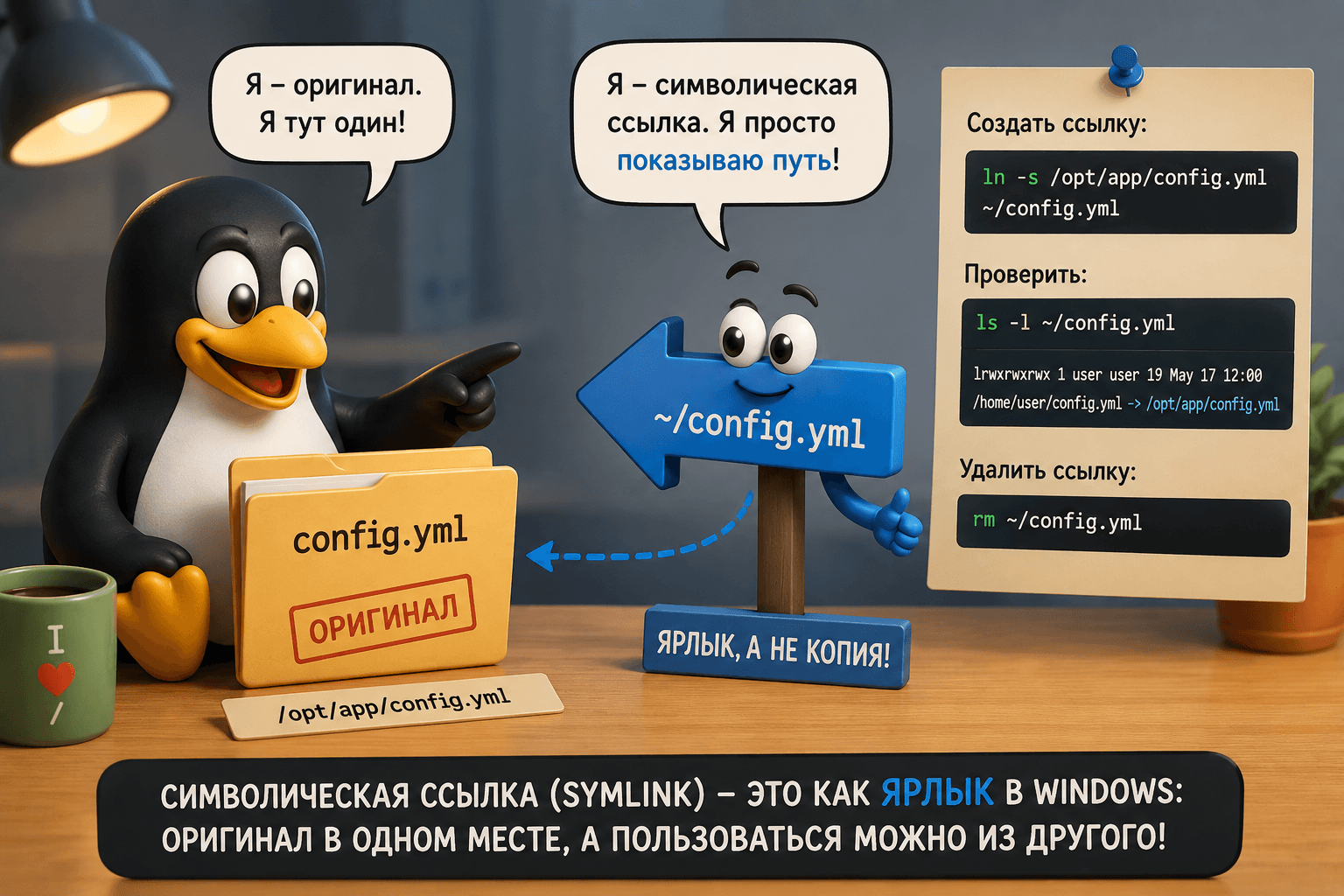 Как создать символическую ссылку в Linux